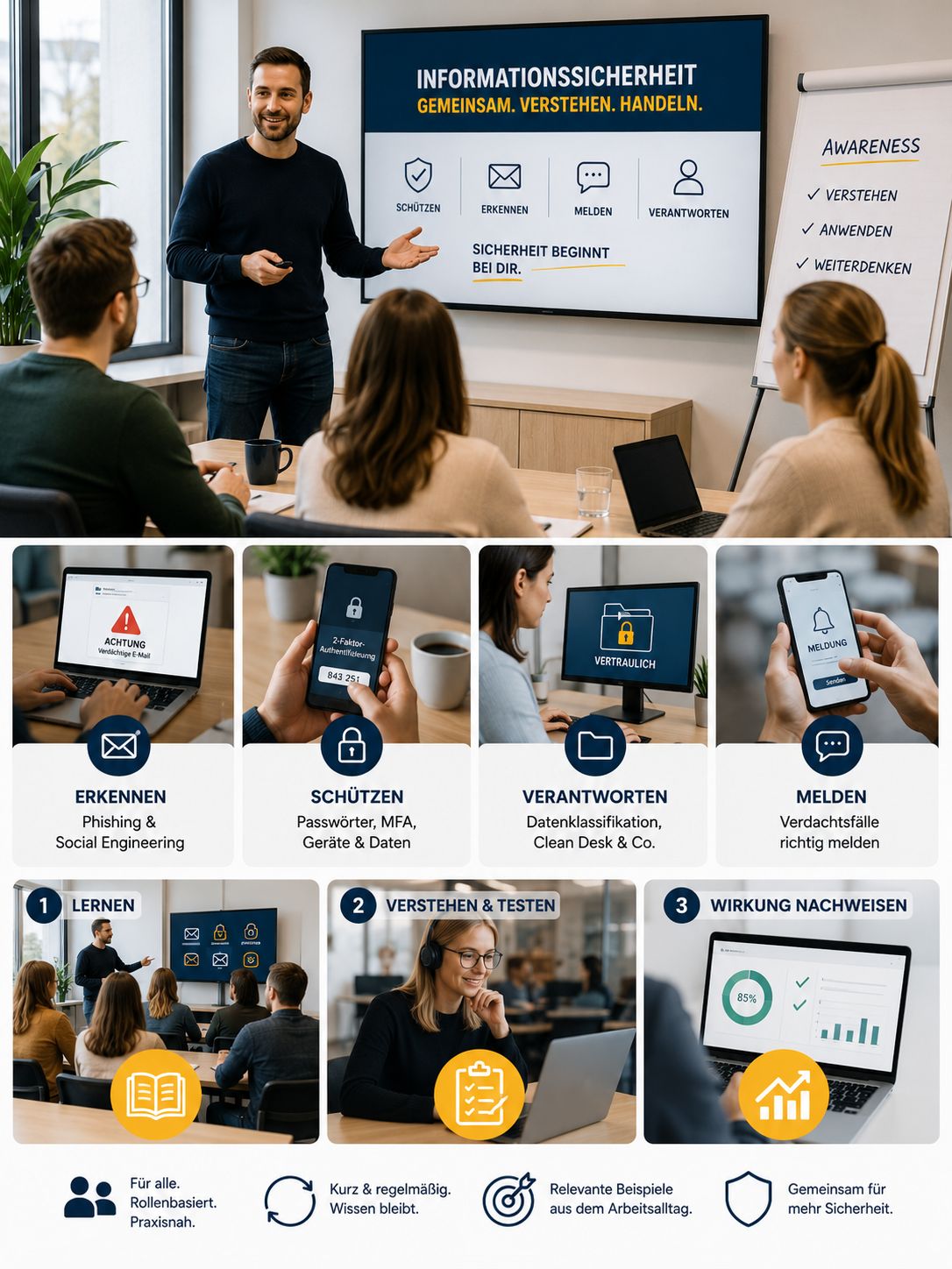 Grafik zum Beitrag: Awareness-Schulungen in der Informationssicherheit