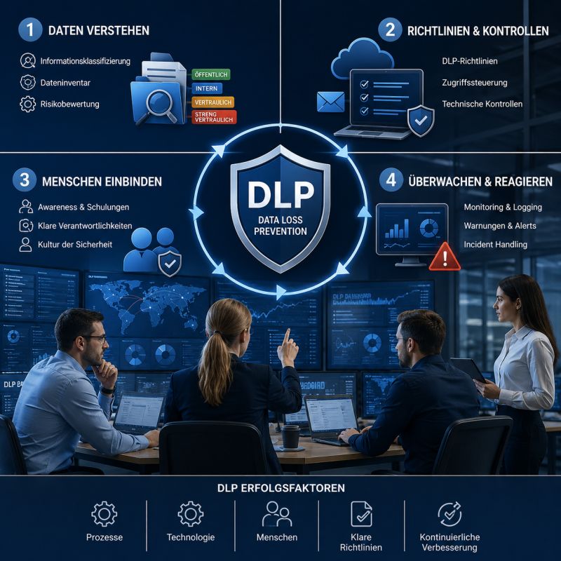 Grafik: Data Loss Prevention (DLP) nach ISO/IEC 27001:2022