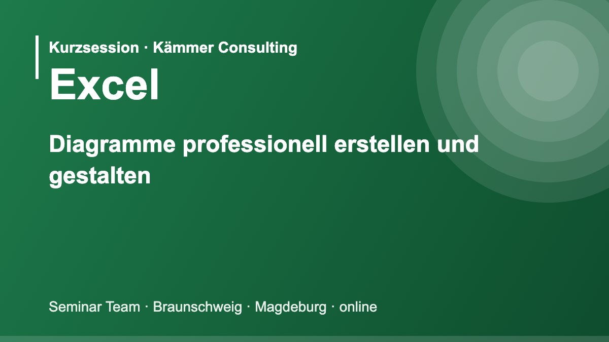 Illustration zum Seminar Microsoft Excel: Diagramme professionell erstellen und gestalten