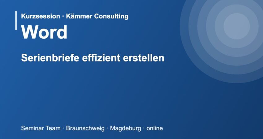 Illustration zum Seminar Microsoft Word: Serienbriefe effizient erstellen