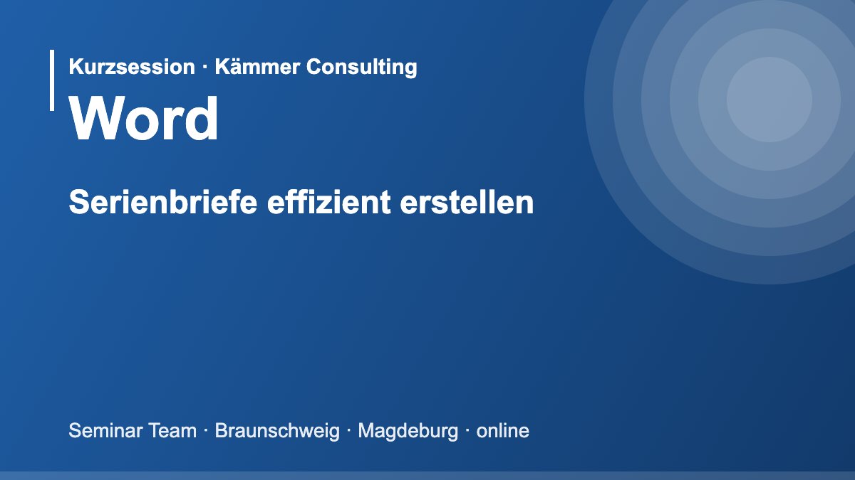 Illustration zum Seminar Microsoft Word: Serienbriefe effizient erstellen