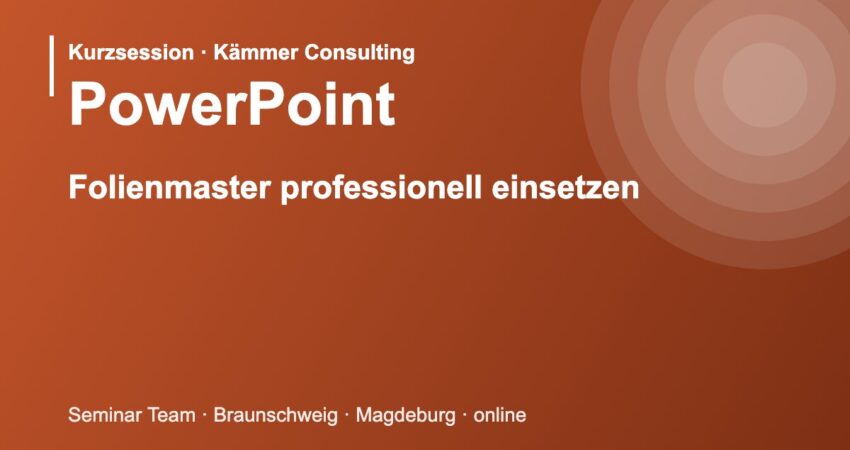 Illustration zum Seminar Microsoft PowerPoint: Folienmaster professionell einsetzen