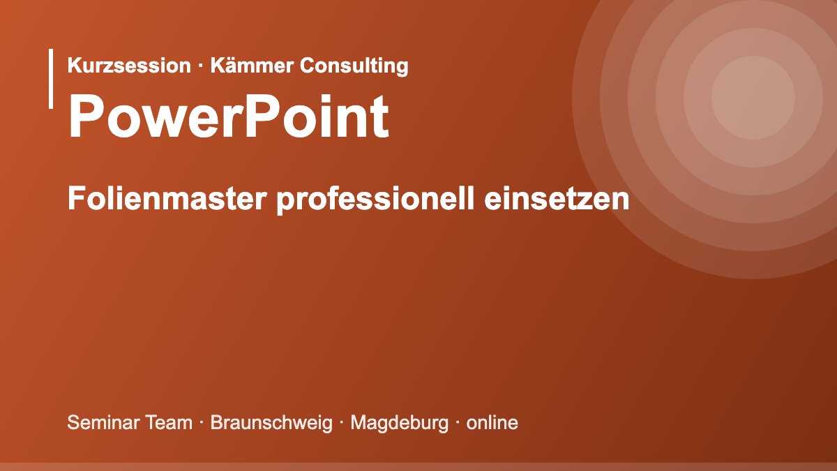 Illustration zum Seminar Microsoft PowerPoint: Folienmaster professionell einsetzen