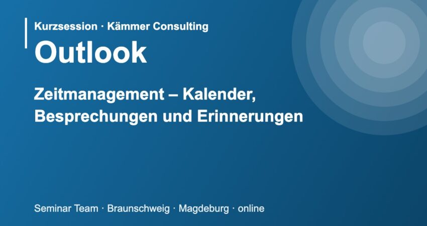 Illustration zum Seminar Microsoft Outlook: Zeitmanagement – Kalender, Besprechungen und Erinnerungen