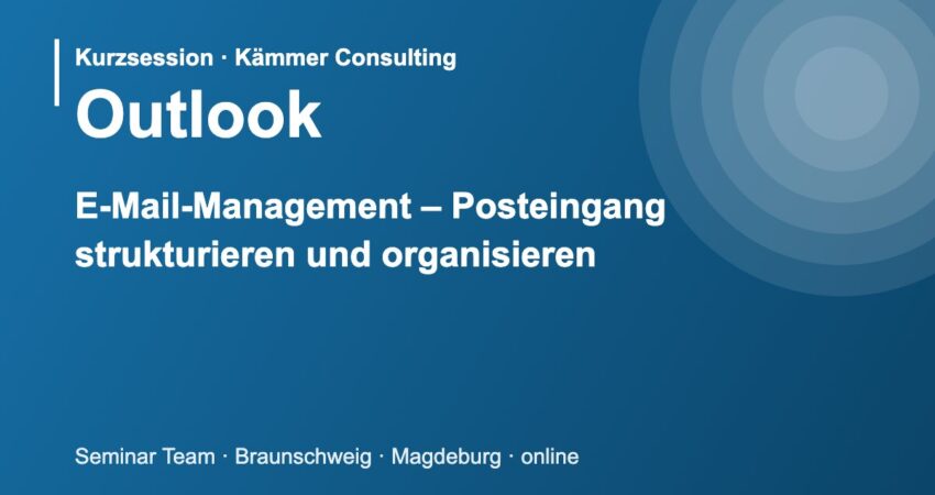 Illustration zum Seminar Microsoft Outlook: E-Mail-Management – Posteingang strukturieren und organisieren