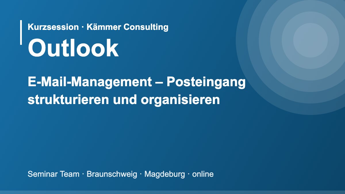 Illustration zum Seminar Microsoft Outlook: E-Mail-Management – Posteingang strukturieren und organisieren