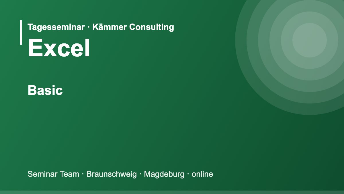Illustration zum Seminar Microsoft Excel Basic