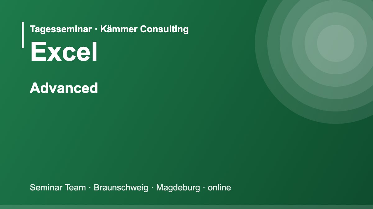 Illustration zum Seminar Microsoft Excel Advanced