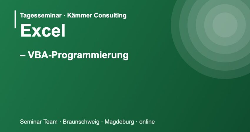 Illustration zum Seminar Microsoft Excel – VBA-Programmierung