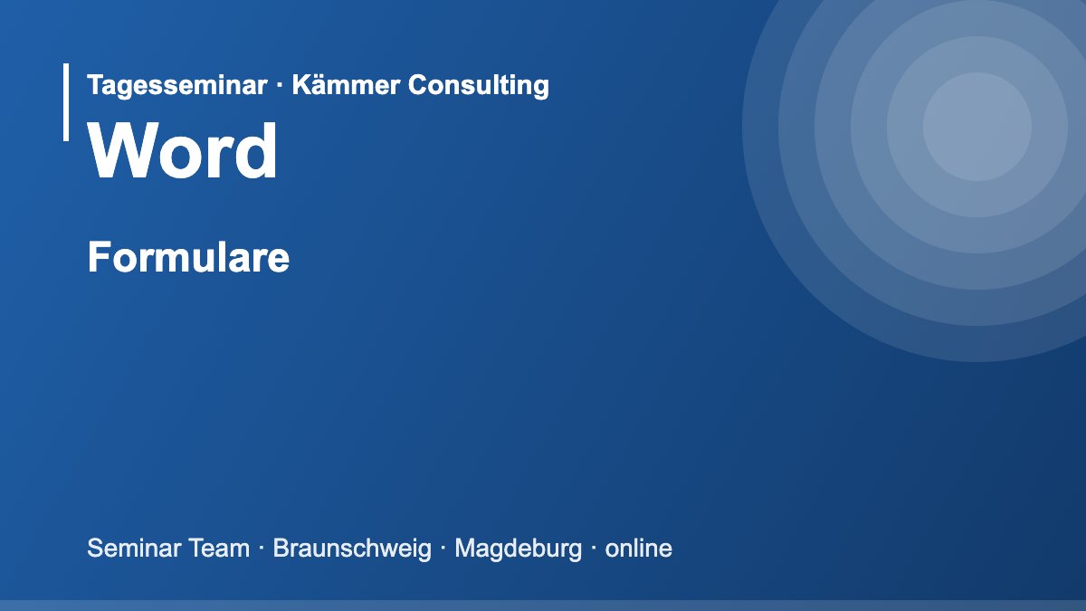 Illustration zum Seminar Microsoft Word Formulare