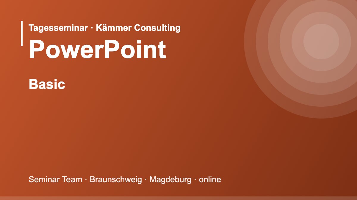 Illustration zum Seminar Microsoft PowerPoint Basic