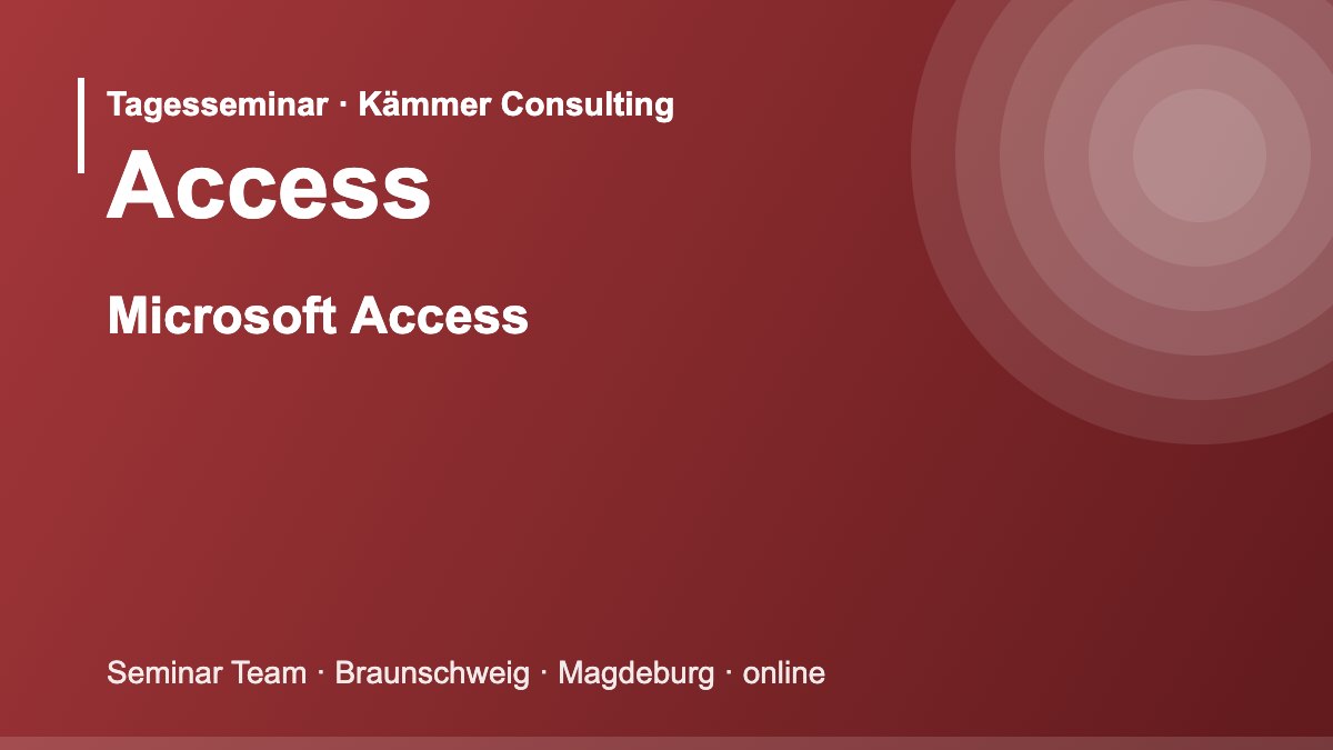 Illustration zum Seminar Microsoft Access