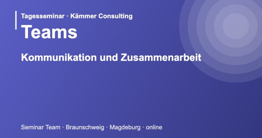 Illustration zum Seminar Microsoft Teams Kommunikation und Zusammenarbeit