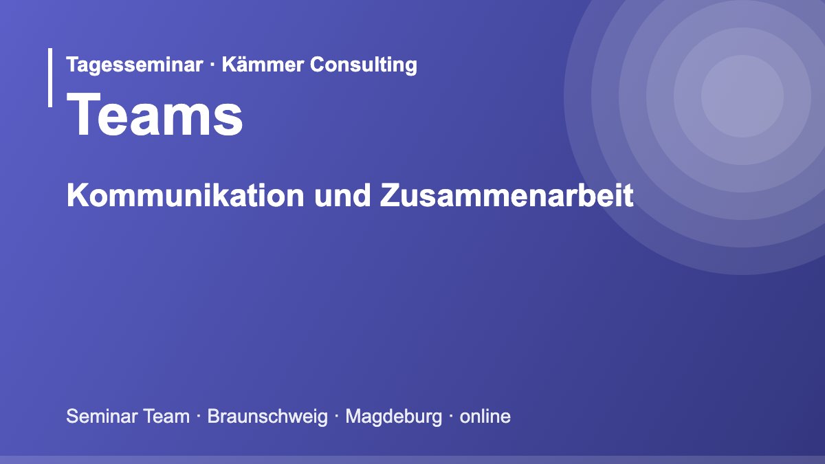 Illustration zum Seminar Microsoft Teams Kommunikation und Zusammenarbeit