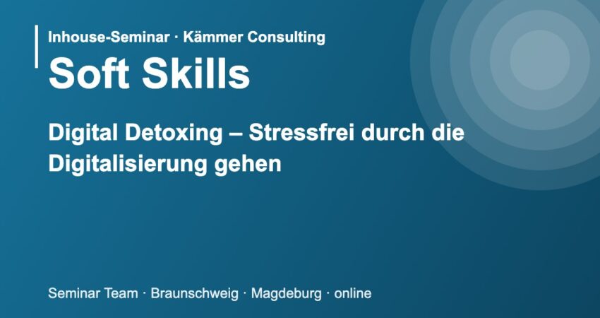 Illustration zum Seminar Digital Detoxing – Stressfrei durch die Digitalisierung gehen