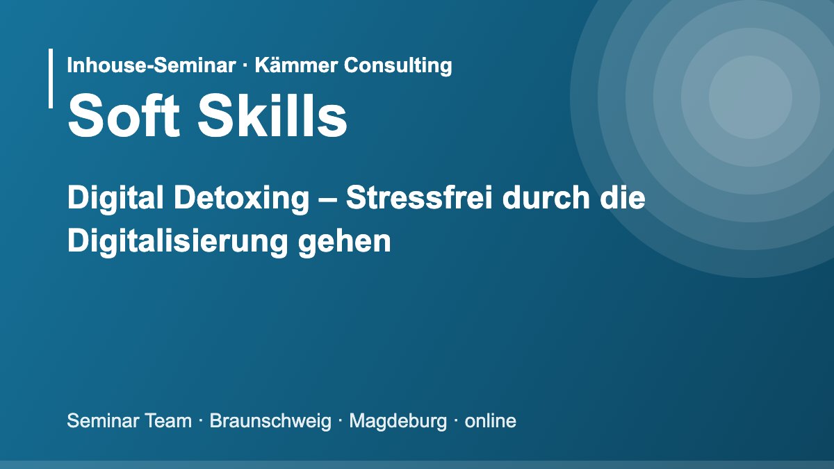 Illustration zum Seminar Digital Detoxing – Stressfrei durch die Digitalisierung gehen