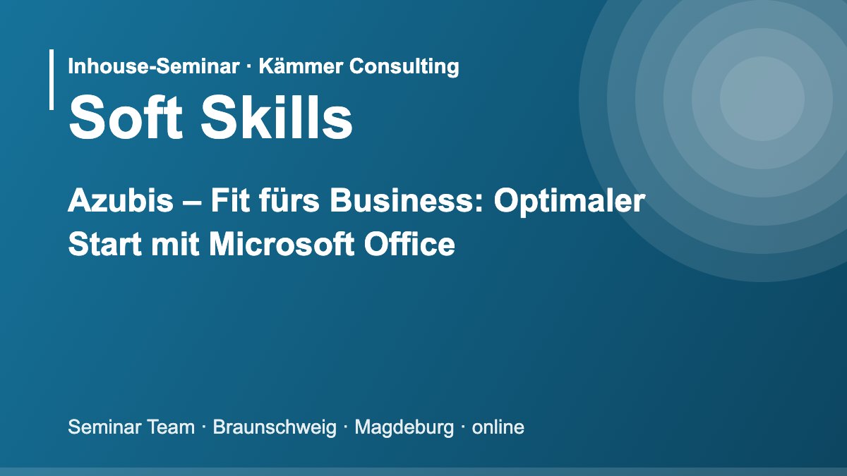 Illustration zum Seminar Azubis – Fit fürs Business: Optimaler Start mit Microsoft Office