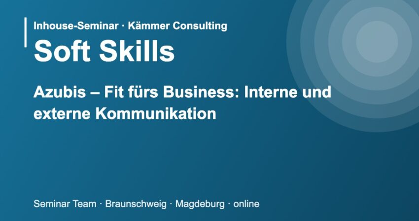 Illustration zum Seminar Azubis – Fit fürs Business: Interne und externe Kommunikation