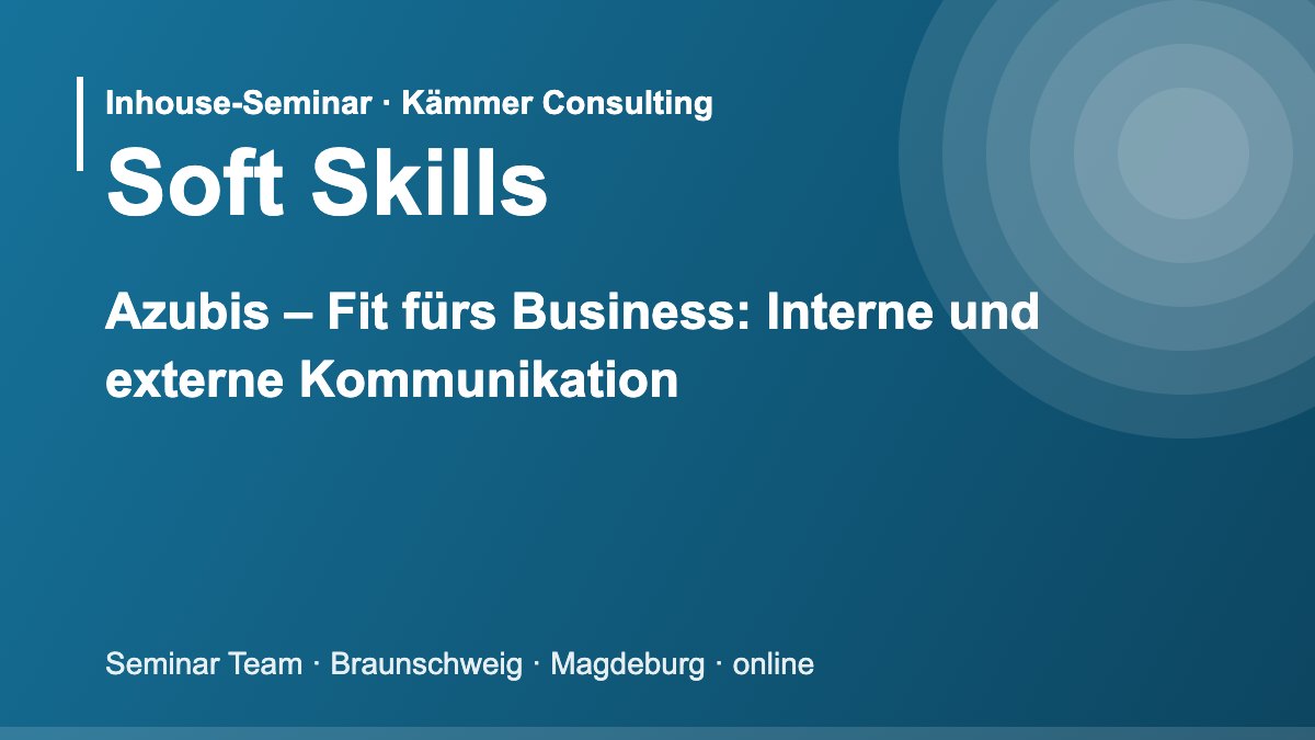 Illustration zum Seminar Azubis – Fit fürs Business: Interne und externe Kommunikation