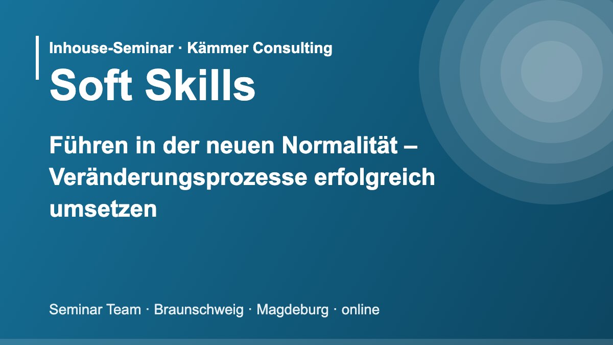 Illustration zum Seminar Führen in der neuen Normalität – Veränderungsprozesse erfolgreich umsetzen